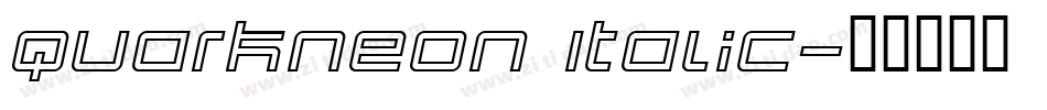 QuarkNeon Italic字体转换